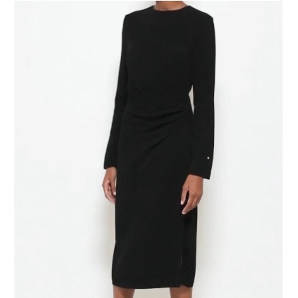 Burberry Aurora Ruched Long Sleeve Midi Dress. NWT. Size 4 - Picture 3 of 16